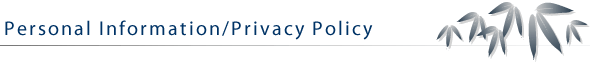 Personal Information/Privacy Policy